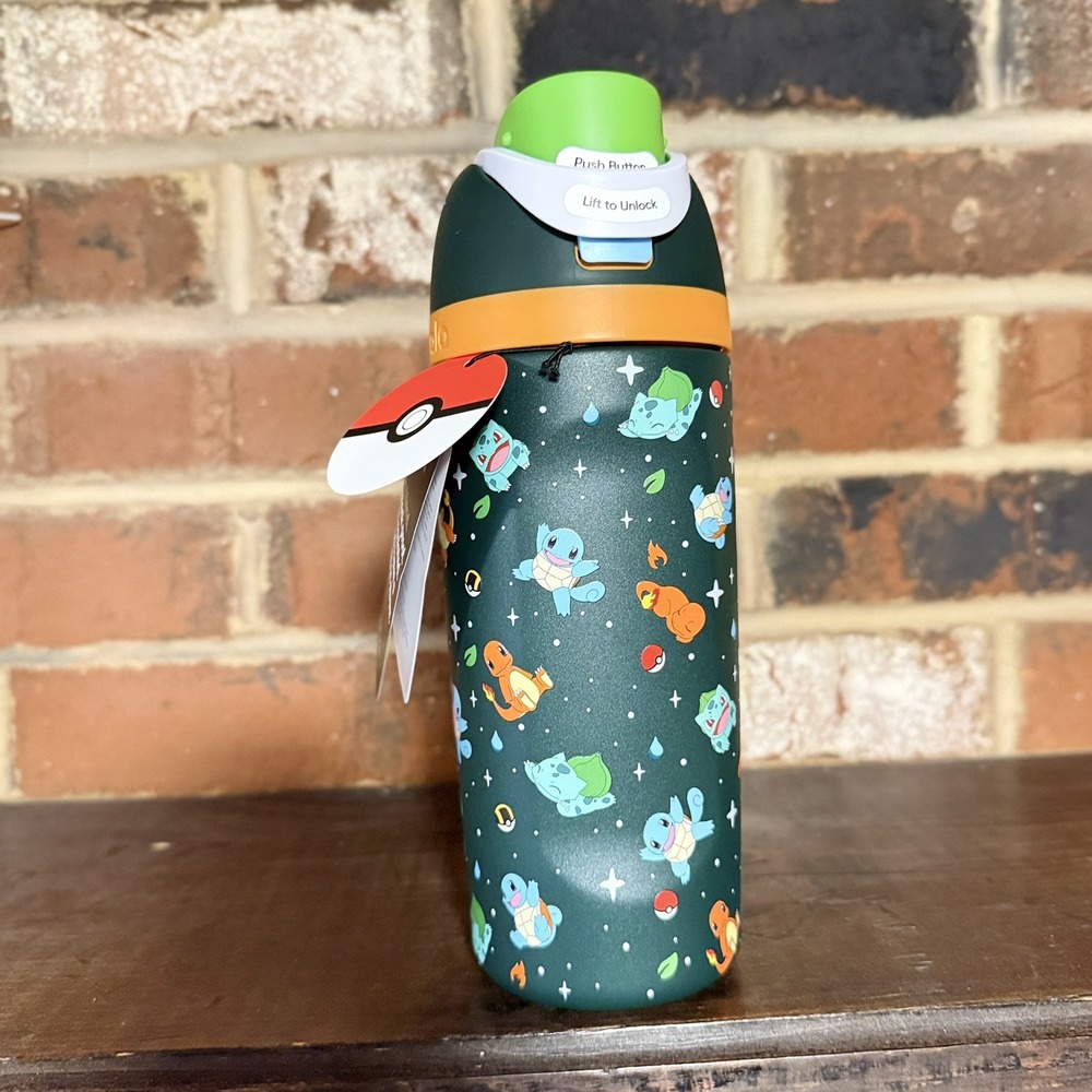 Pokemon x Owala Kanto Starters FreeSip 16 oz Insulated Stainless Water Bottle